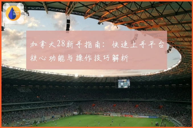 加拿大28新手指南：快速上手平台核心功能与操作技巧解析